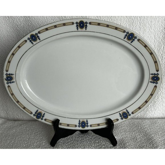 Antique Heinrich H.&Co. Selb Bavaria Platter 11 5/8”L x 8 1/2”W x 1 1/4”H #6041